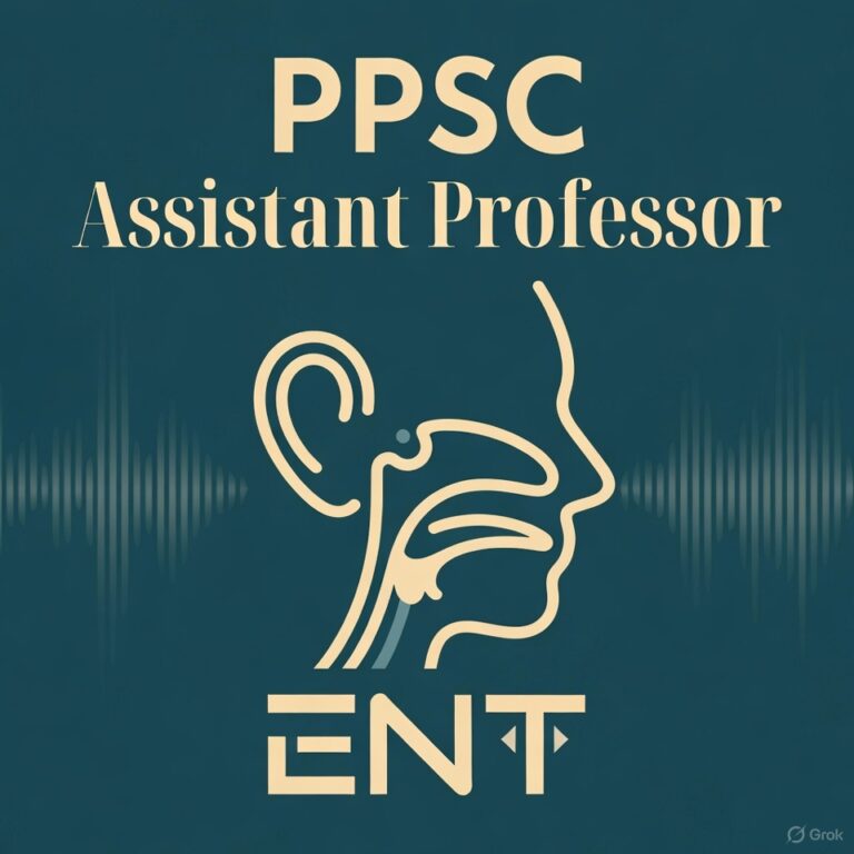 PPSC Assistant Professor ENT Jobs