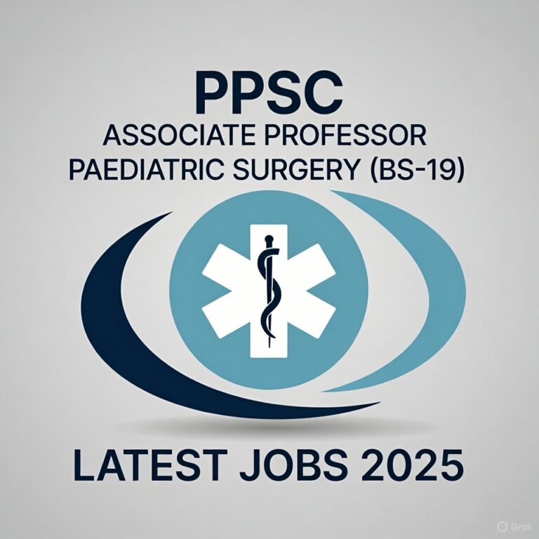 PPSC Associate Professor Paediatric Surgery (BS-19) Latest Jobs 2025