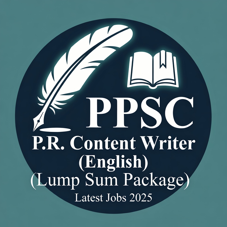 PPSC P.R. Content Writer (English) (Lump Sum Package) Latest Jobs 2025